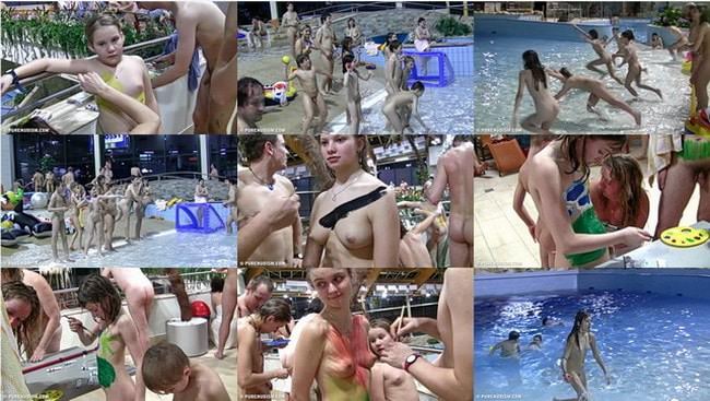 Nudism in pool video - Escaping the hot sun [Nudity collection]