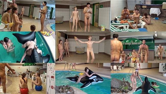 Nudism video - nudists indoor dolphin ride [Nudity collection]