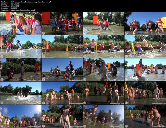 Sports competitions of guys and girls and guys nudists in nature [Nudity collection]